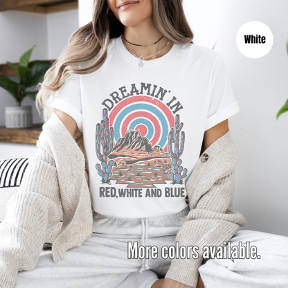 Dreamin In Red White And Blue Unisex Softstyle T-Shirt