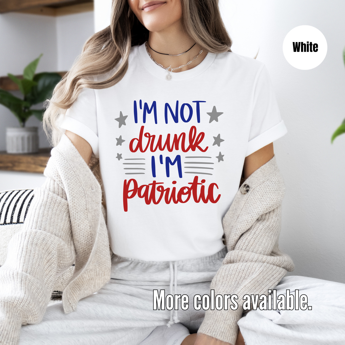 I'm Not Drunk I'm Patriotic Unisex Softstyle T-Shirt