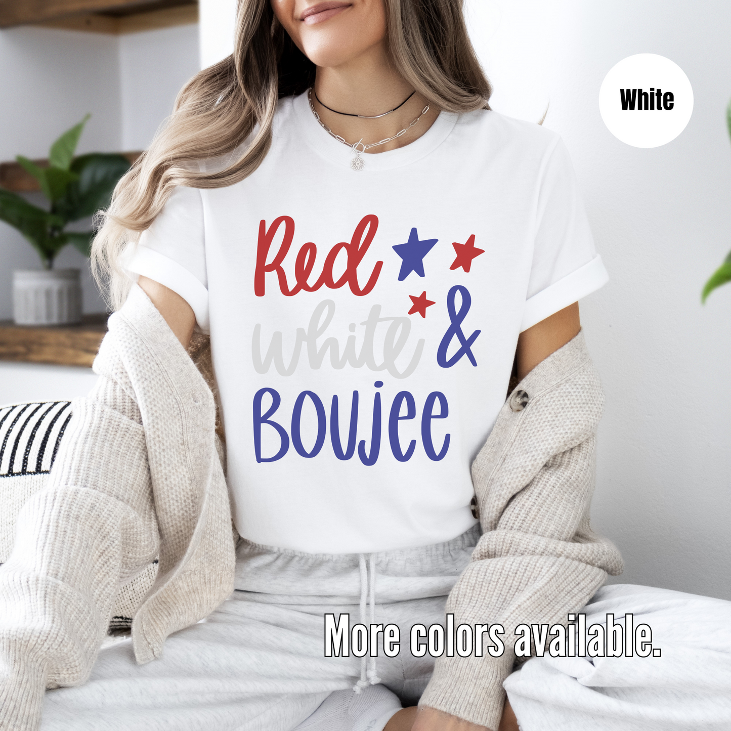 Red White & Boujee Unisex Softstyle T-Shirt