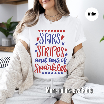 Stars Stripes And Tons Of Sparkles Unisex Softstyle T-Shirt