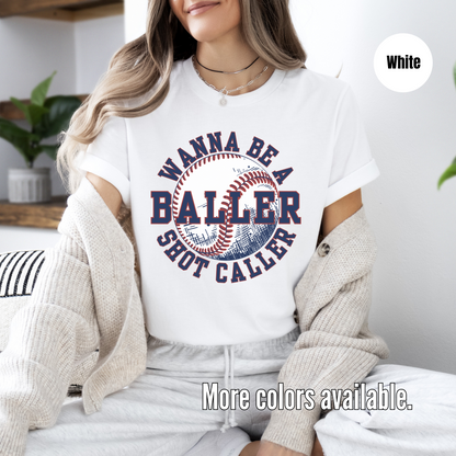 Wanna Be A Baller Shot Caller Softstyle T-Shirt