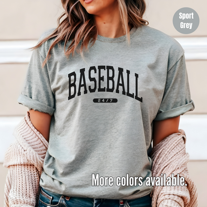 BASEBALL 24/7 Black Lettering T-Shirt
