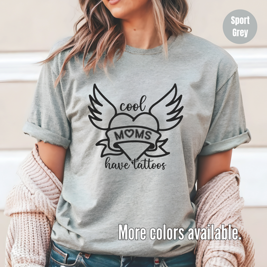 Cool Moms Have Tattoos Unisex Softstyle T-Shirt