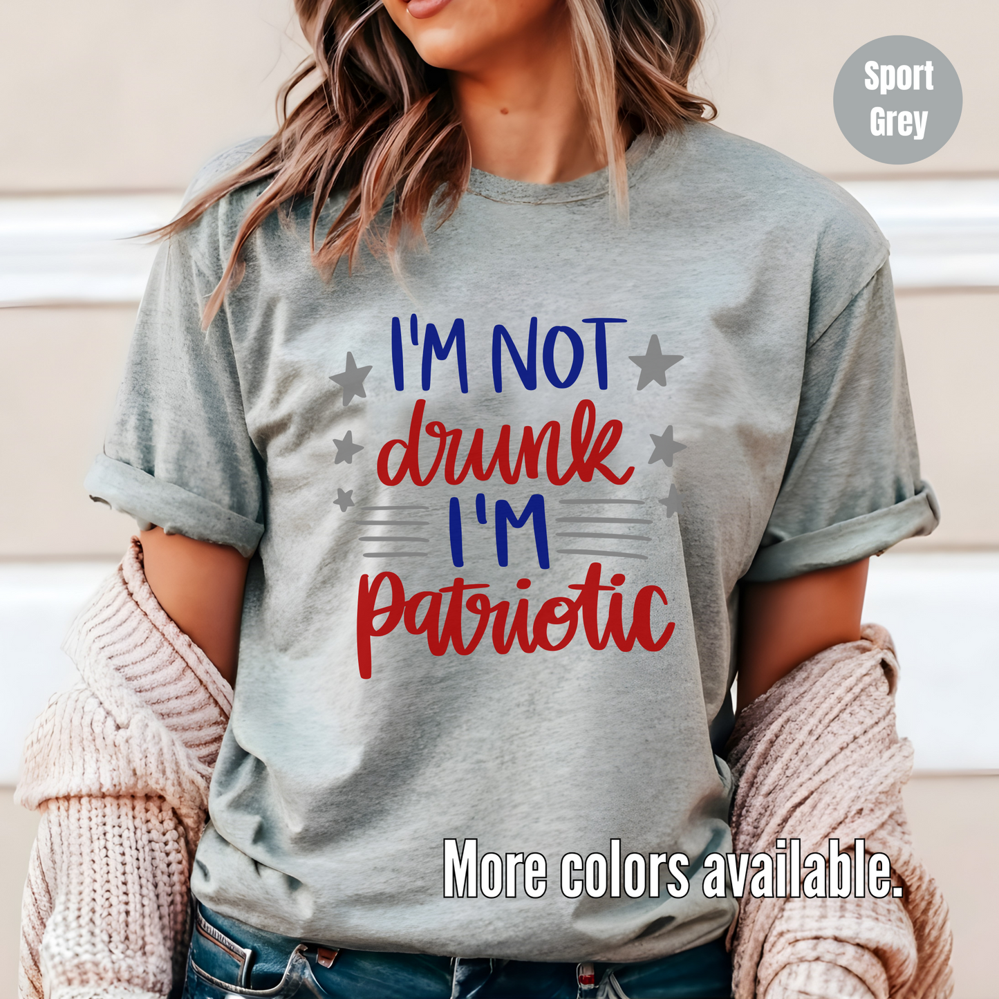 I'm Not Drunk I'm Patriotic Unisex Softstyle T-Shirt