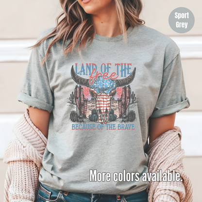 Land Of The Free Because Of The Brave Unisex Softstyle T-Shirt