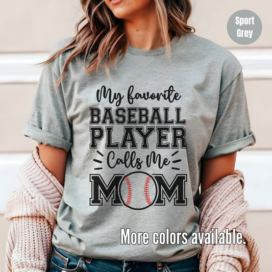 My Favorite Baseball Player Calls Me Mom Softstyle T-Shirt