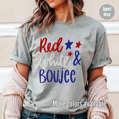 Red White & Boujee Unisex Softstyle T-Shirt