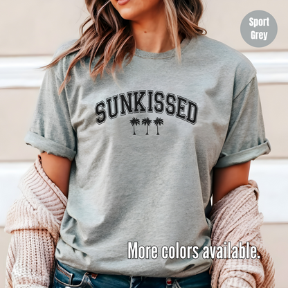 Sunkissed & Palm Trees Black Lettering Softstyle T-Shirt