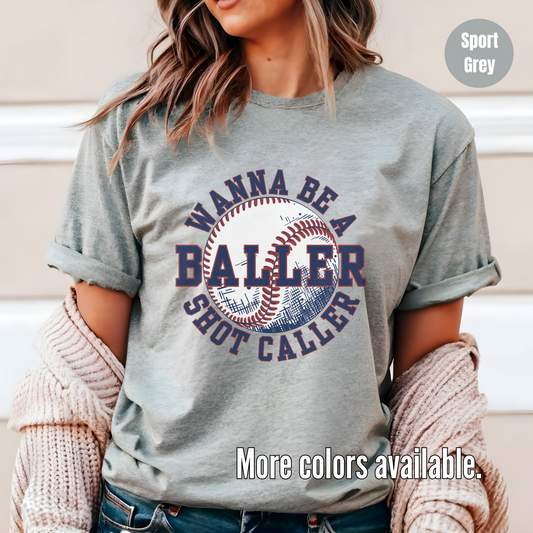 Wanna Be A Baller Shot Caller Softstyle T-Shirt