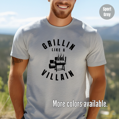 Grillin Like A Villain Black Unisex Softstyle T-Shirt