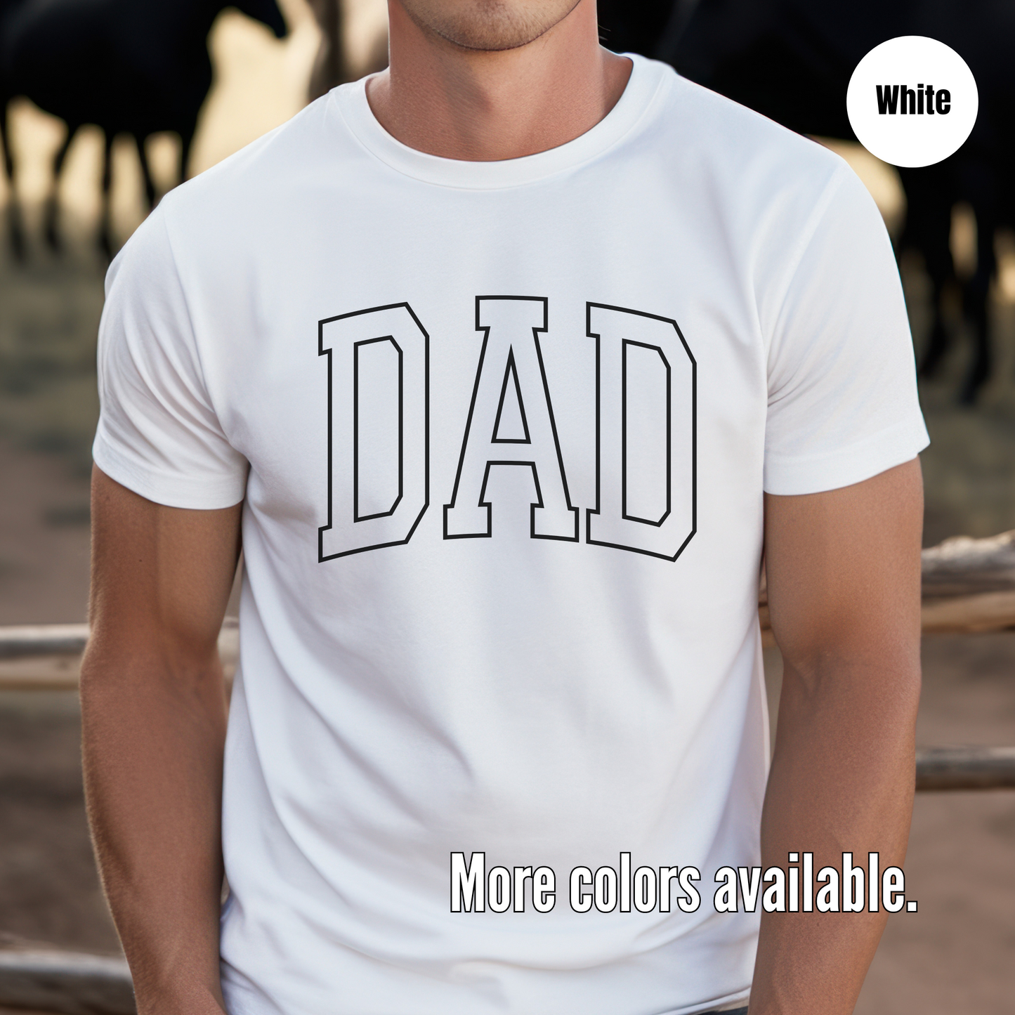 Dad Outline Unisex Softstyle T-Shirt