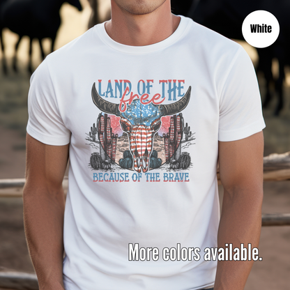 Land Of The Free Because Of The Brave Unisex Softstyle T-Shirt