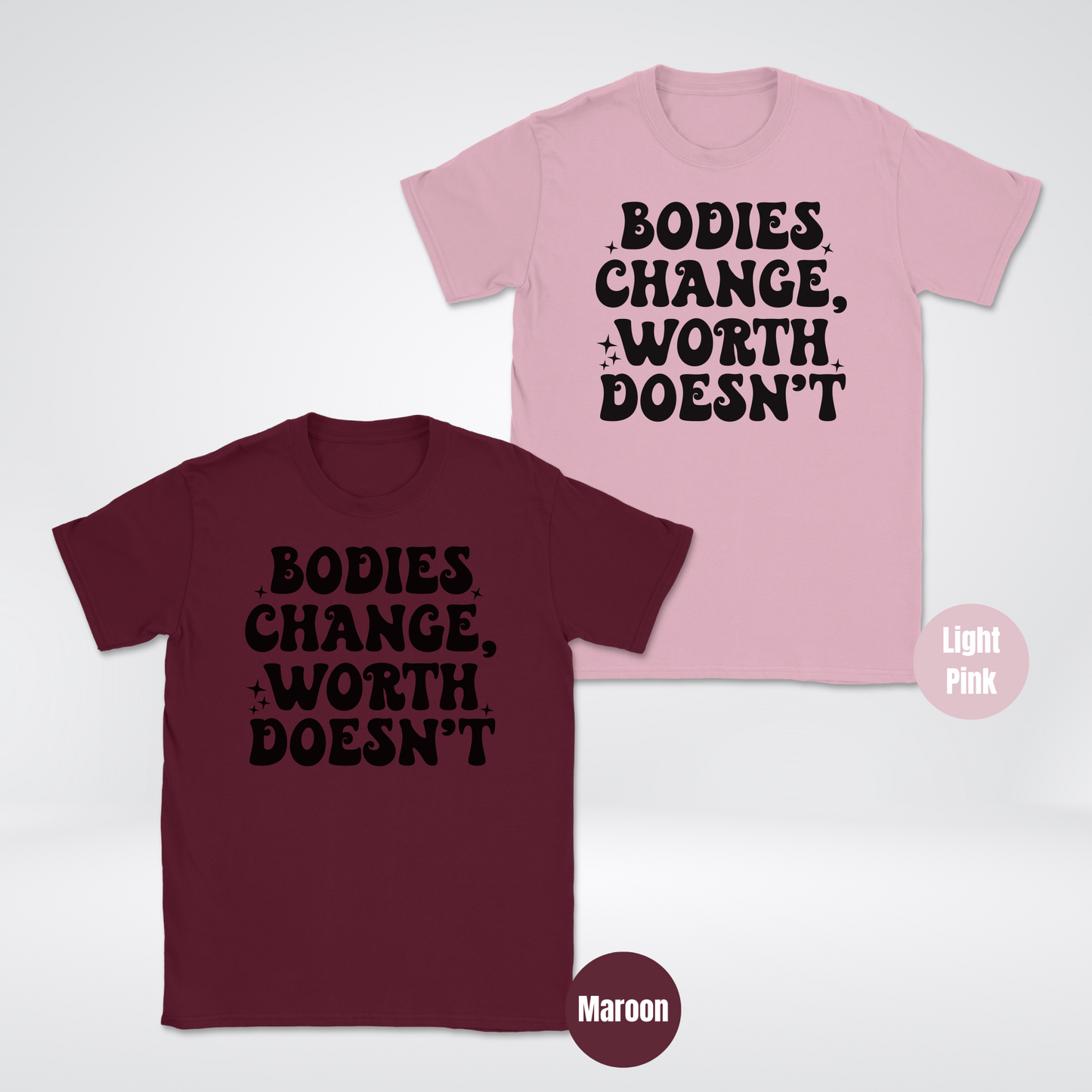 Bodies Change Worth Doesn't Unisex Softstyle T-Shirt