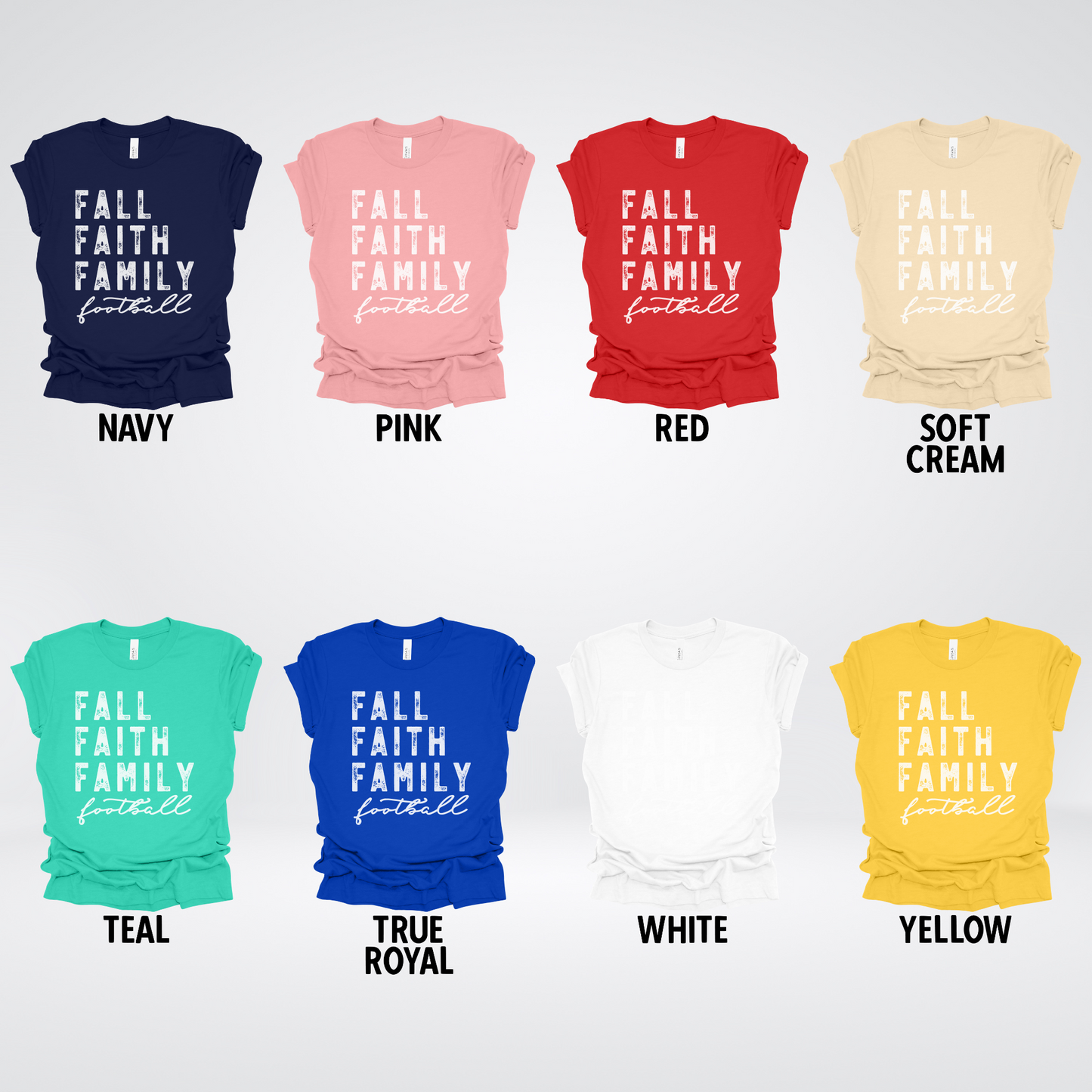 Fall Faith Family Football T-Shirt