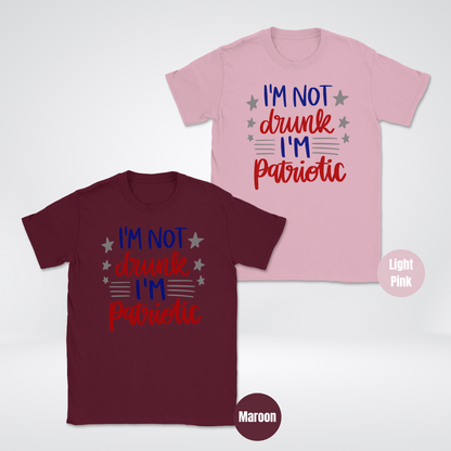 I'm Not Drunk I'm Patriotic Unisex Softstyle T-Shirt