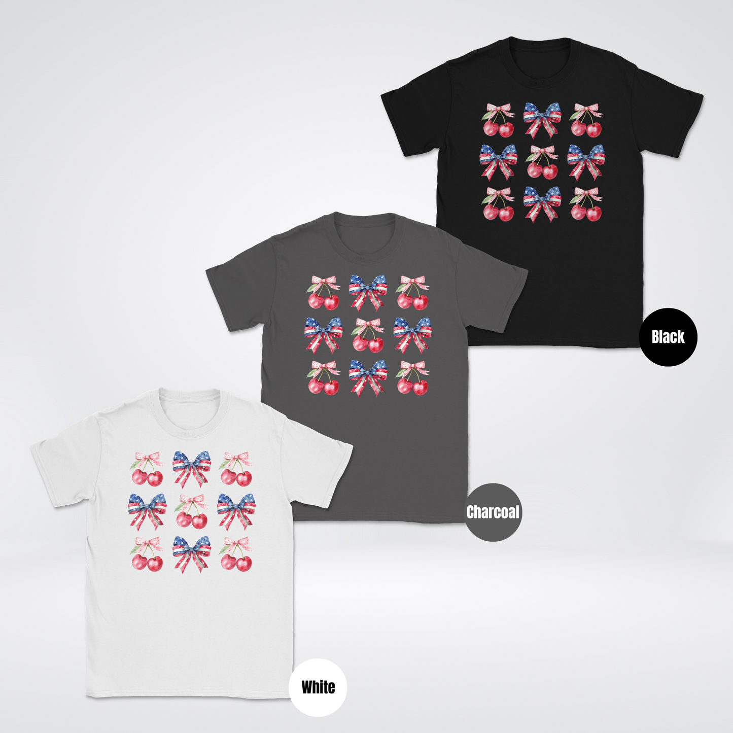 Cherries And Bows Coquette Unisex Softstyle T-Shirt