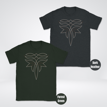 Boot Stitch 2 Brown And White Unisex Softstyle T-Shirt