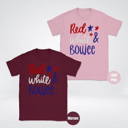 Red White & Boujee Unisex Softstyle T-Shirt