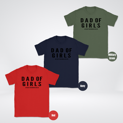 DAD OF GIRLS #OUTNUMBERED Unisex Softstyle T-Shirt