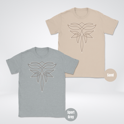 Boot Stitch 2 Brown And White Unisex Softstyle T-Shirt