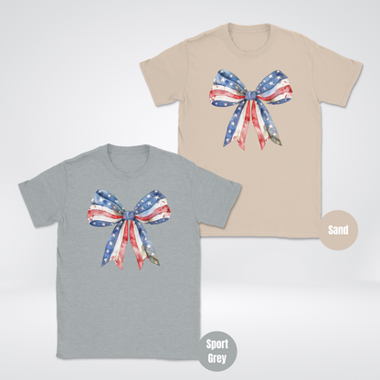 Flag Coquette Bow Unisex Softstyle T-Shirt