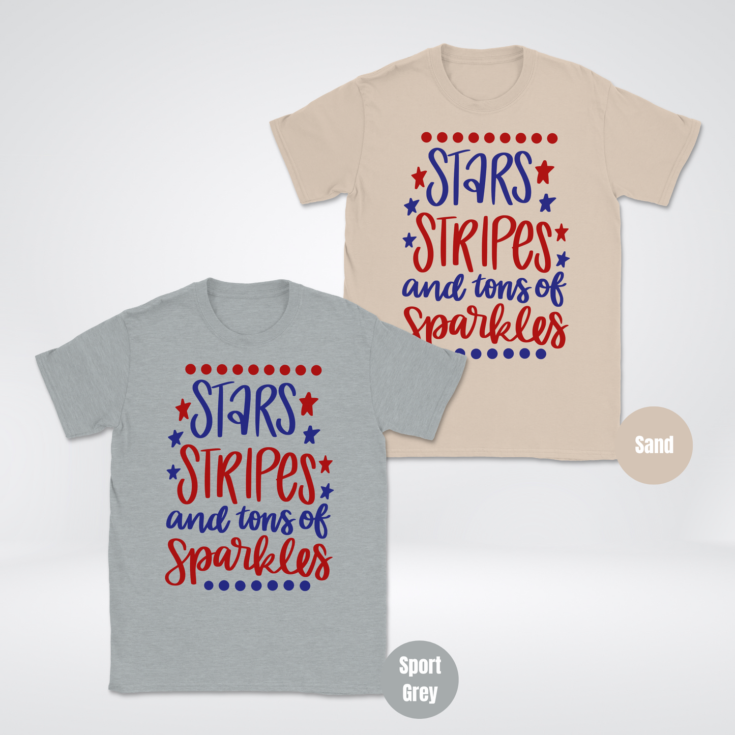 Stars Stripes And Tons Of Sparkles Unisex Softstyle T-Shirt