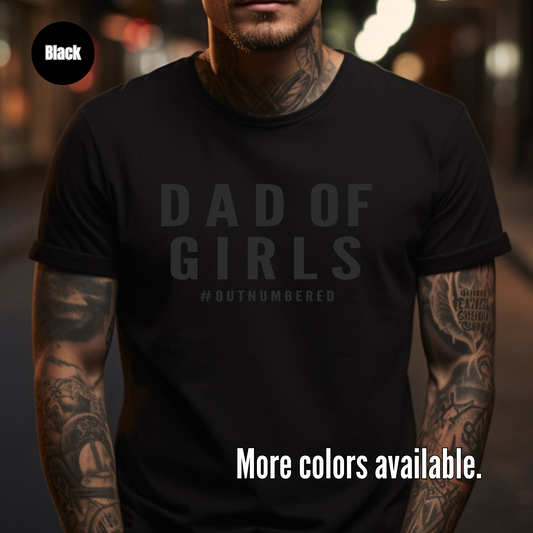 DAD OF GIRLS #OUTNUMBERED Unisex Softstyle T-Shirt