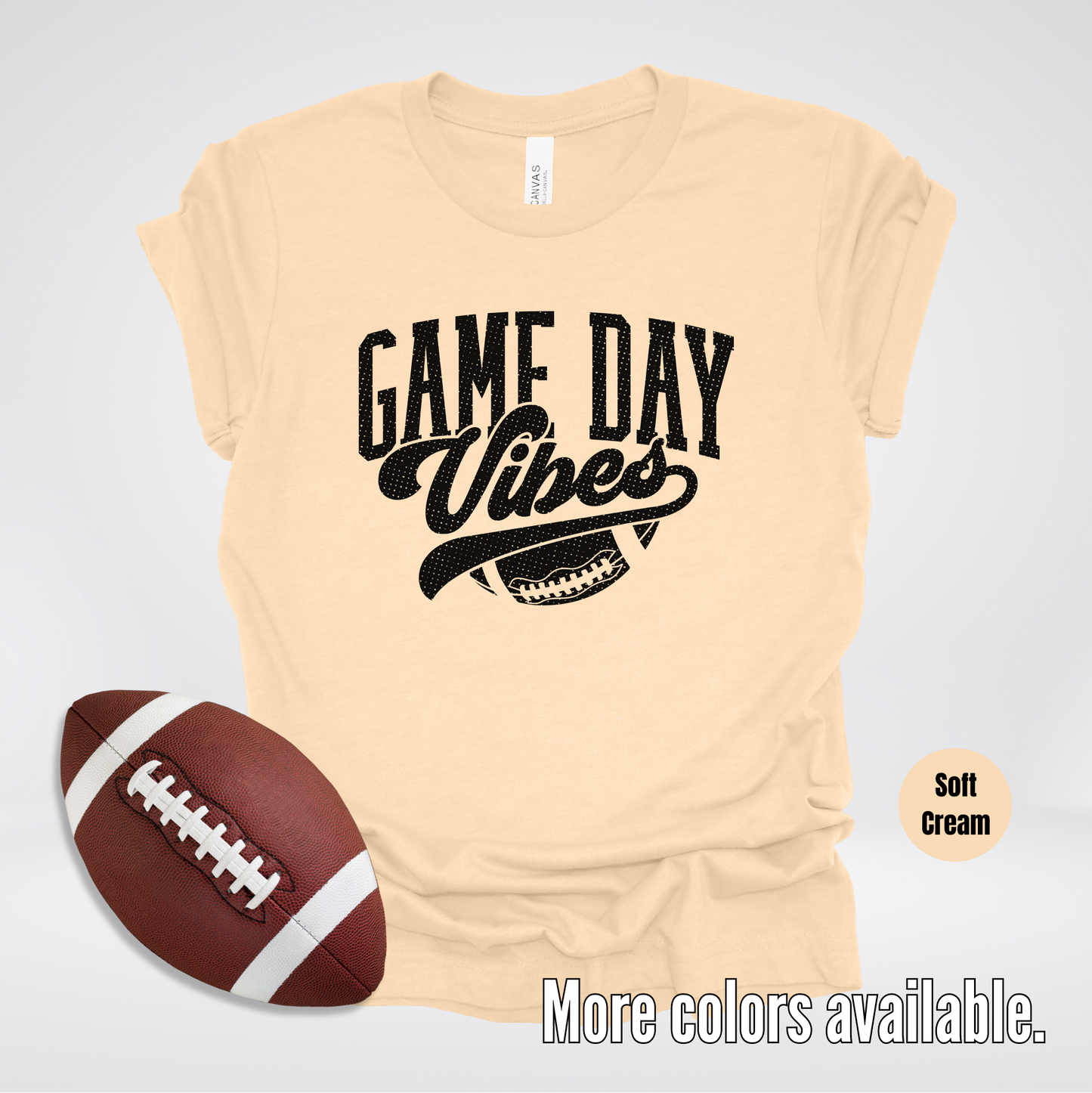 Game Day Vibes Black Design T-Shirt