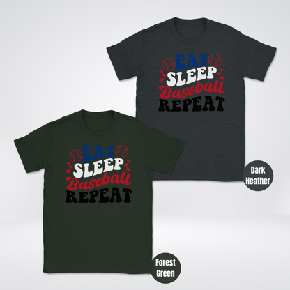 Eat Sleep Baseball Repeat Unisex Softstyle T-Shirt