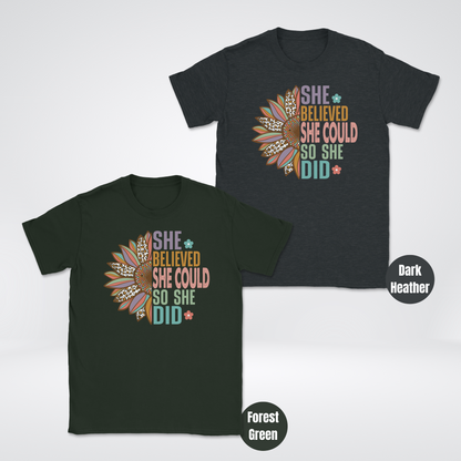 She Believed She Could So She Did  Unisex Softstyle T-Shirt