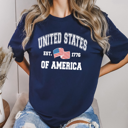 USA Est 1776 Varsity Unisex Softstyle T-Shirt