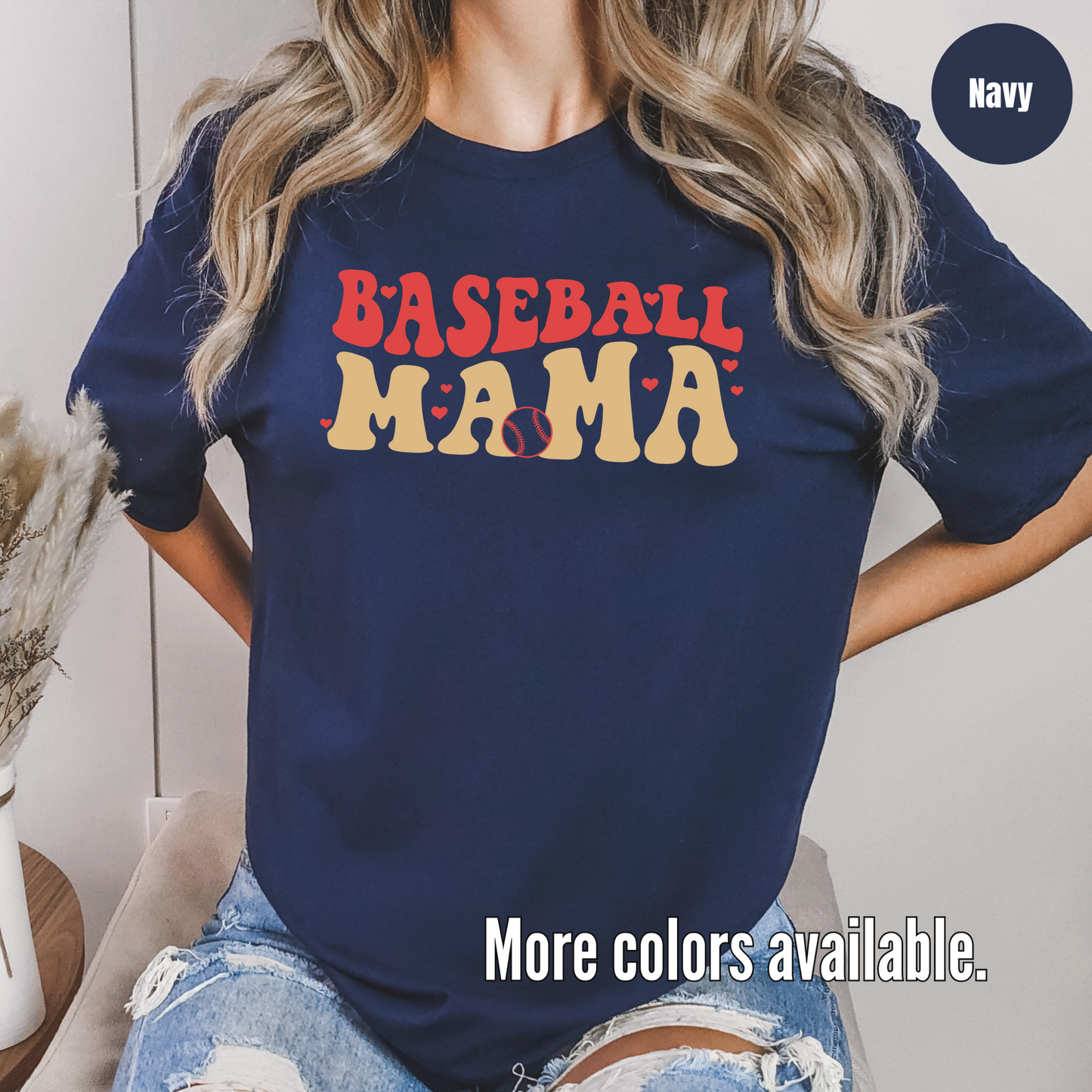 Baseball Mama Red & Gold T-Shirt