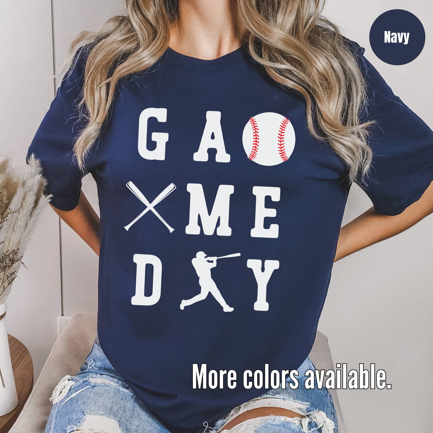 Game Day 3 x 3 White Lettering Softstyle T-Shirt