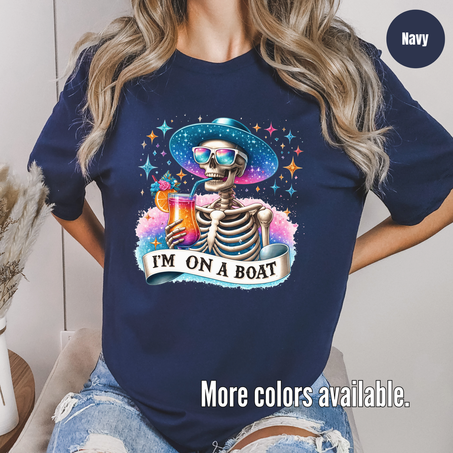 I'm On A Boat Skeleton 2 T-Shirt