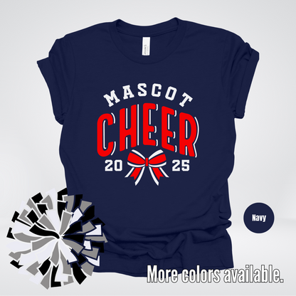 Custom Mascot & Year – Red - Cheer Design 14 T-Shirt