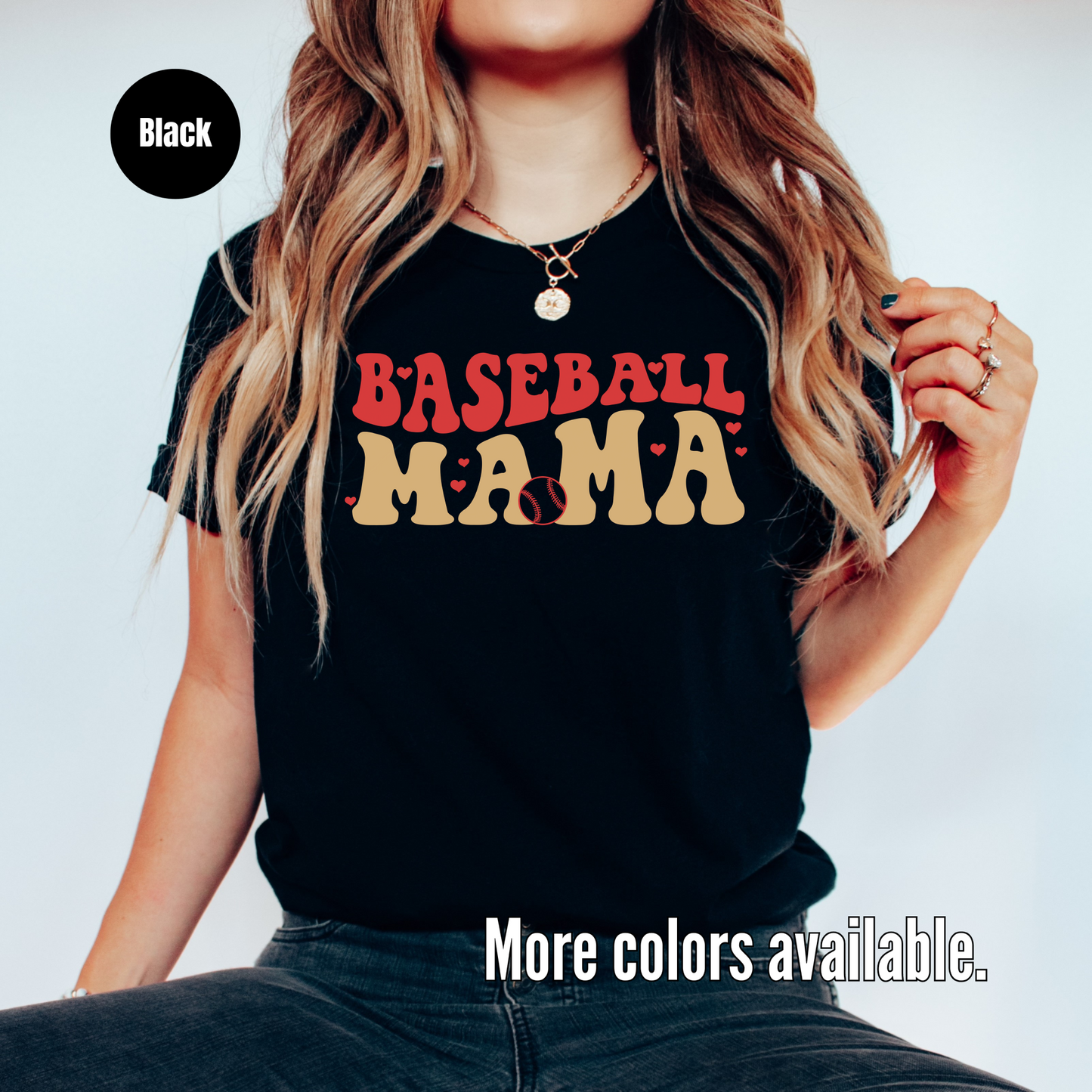 Baseball Mama Red & Gold T-Shirt