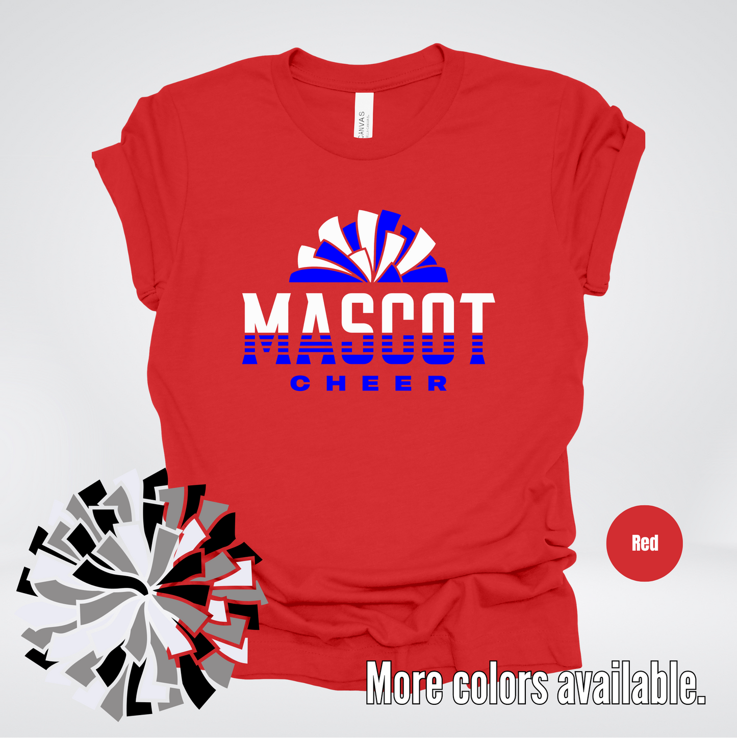 Custom Mascot – Blue - Cheer Design 03 T-Shirt