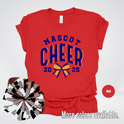 Custom Mascot & Year – Navy and Gold - Cheer Design 12 T-Shirt