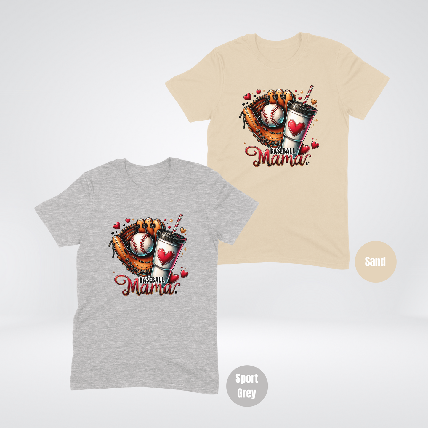 Baseball Mama Cup And Glove Softstyle T-Shirt