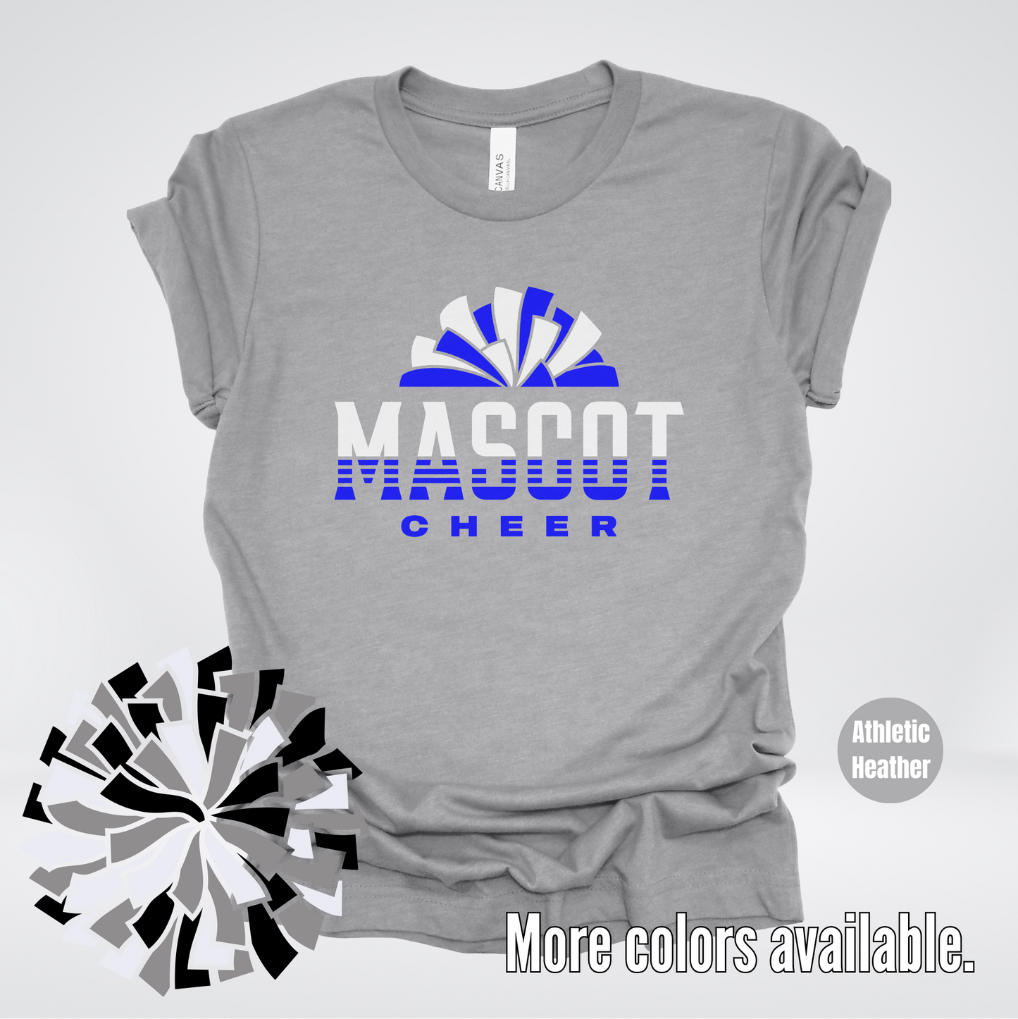 Custom Mascot – Blue - Cheer Design 03 T-Shirt