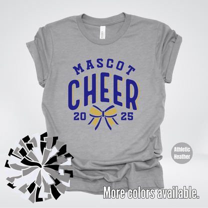 Custom Mascot & Year – Navy and Gold - Cheer Design 12 T-Shirt