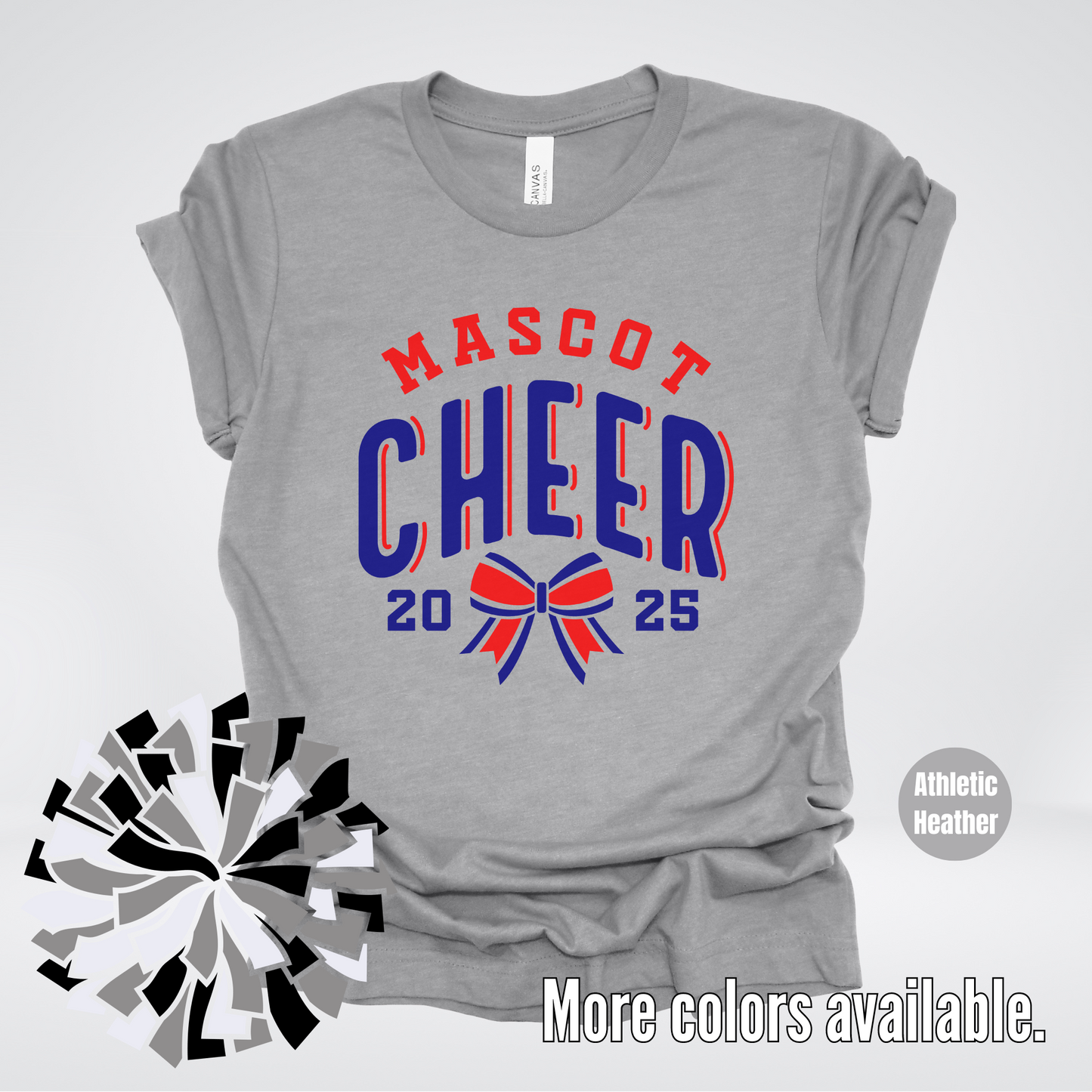 Custom Mascot & Year – Navy and Red - Cheer Design 13 T-Shirt