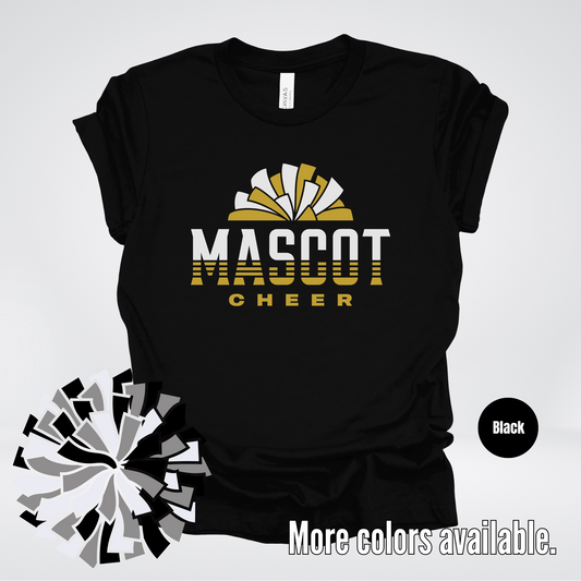 Custom Mascot – Gold - Cheer Design 01 T-Shirt