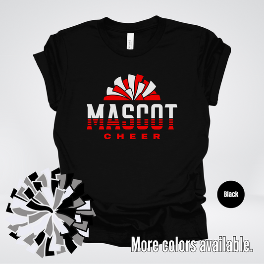 Custom Mascot – Red - Cheer Design 02 T-Shirt