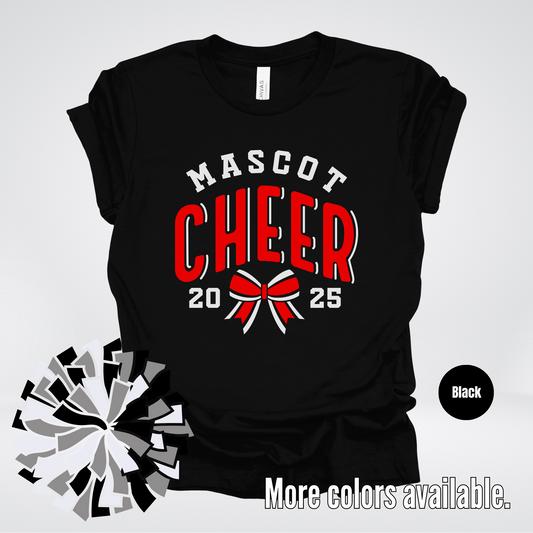 Custom Mascot & Year – Red - Cheer Design 14 T-Shirt