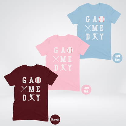 Game Day 3 x 3 White Lettering Softstyle T-Shirt