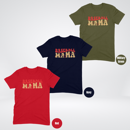 Baseball Mama Red & Gold T-Shirt