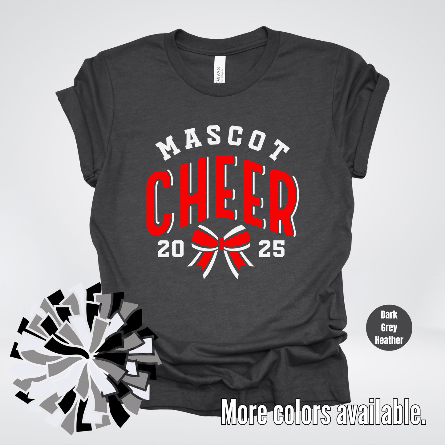 Custom Mascot & Year – Red - Cheer Design 14 T-Shirt