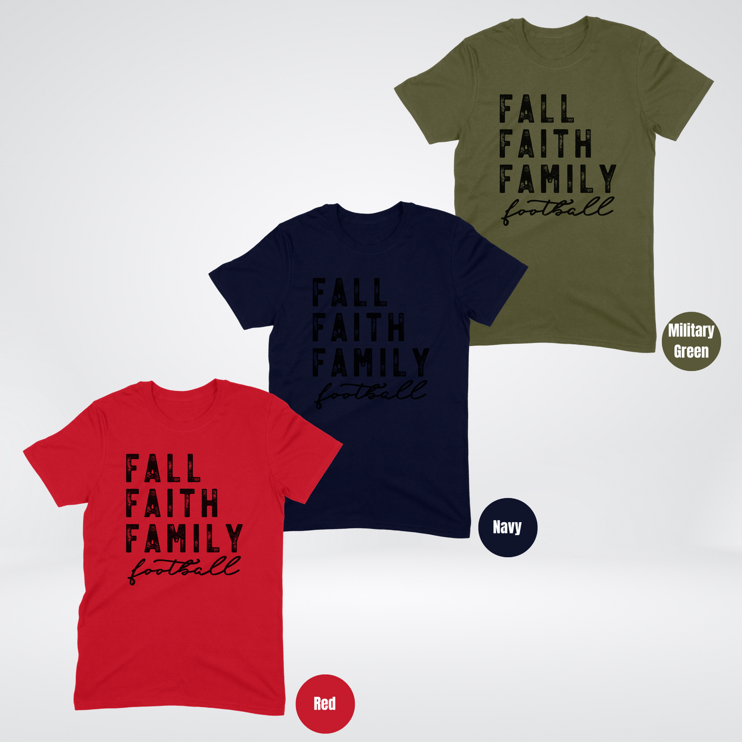 Fall Faith Family Football T-Shirt