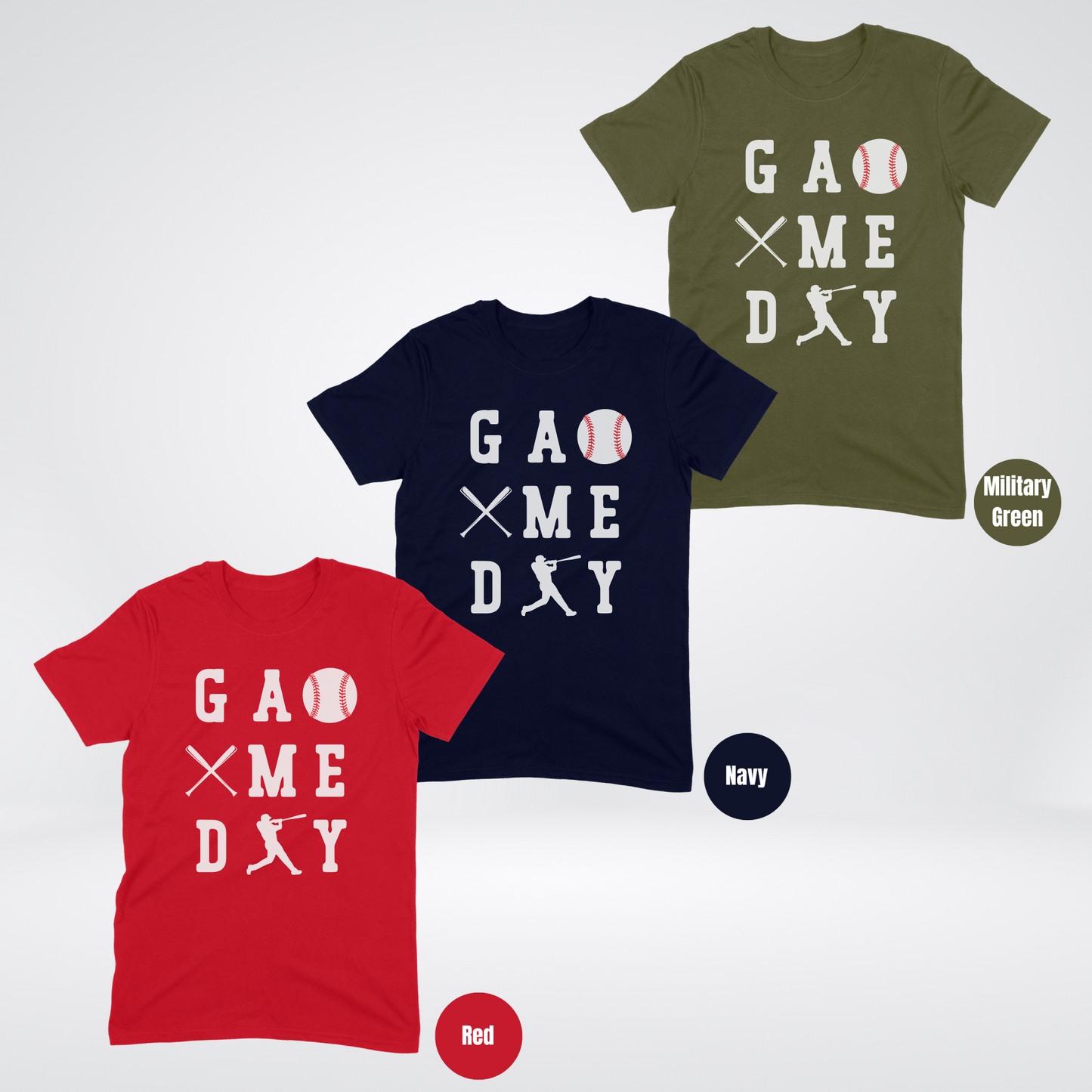 Game Day 3 x 3 White Lettering Softstyle T-Shirt